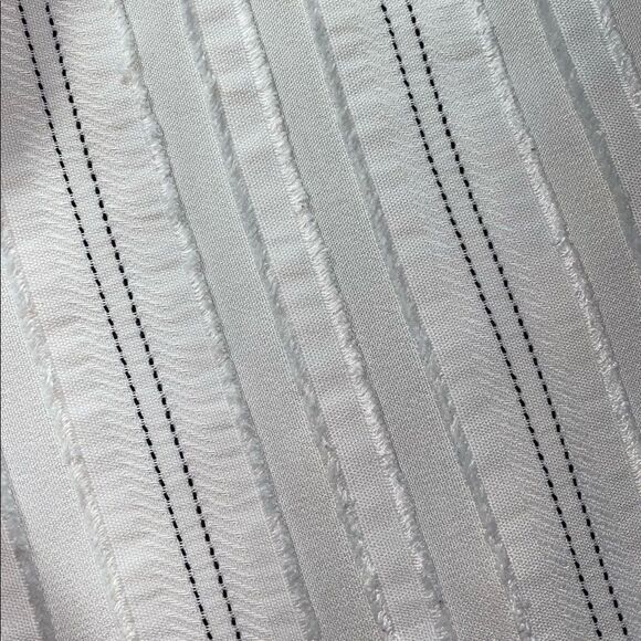 Loft White & Black Striped Long Sleeve Blouse - Picture 3 of 7